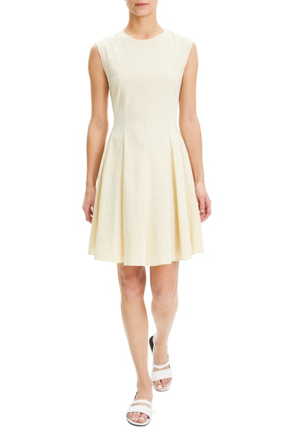 linen fit and flare dress