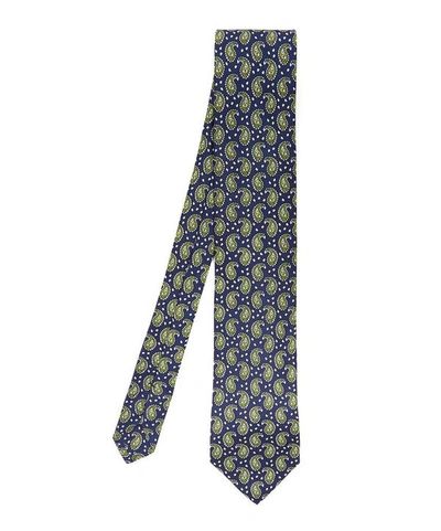 Liberty London Wilmslow Printed Silk Tie In Navy