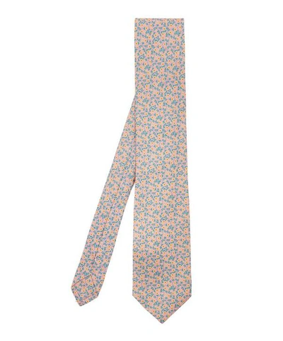 Liberty London Winsford Printed Silk Tie In Pink