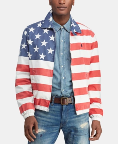 Polo Ralph Lauren Americana Bayport Flag Windbreaker Jacket In Flag Print