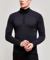 John Smedley Tapton Half-zip Merino Wool Jumper In Hepburn Smoke