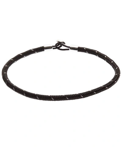 Miansai Silver Nexus Rope Bracelet In Black