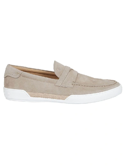 Tod's Flat Sole Slip-on Sneakers In Sabbia