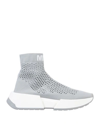 Mm6 Maison Margiela Grey Pierced Socket Sneaker