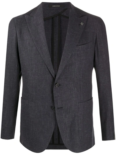 Tagliatore Single Breasted Blazer In Blue