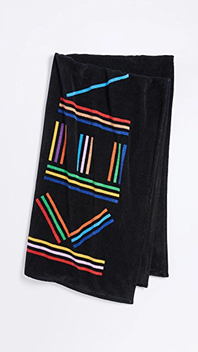 Kenzo Beach Towel In Black