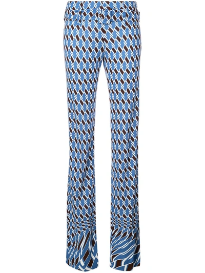 Prada Technical Jersey Trousers In Blue
