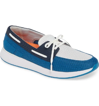 Swims Breeze Wave Braided Lace Loafers In Seaport Navy Blue