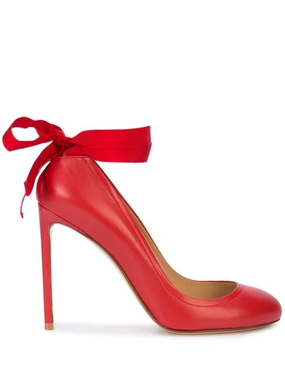 Francesco Russo Bow Tie Pumps In Red