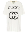 Gucci Short-sleeve Interlock Gg-logo Cotton Jersey T-shirt In White