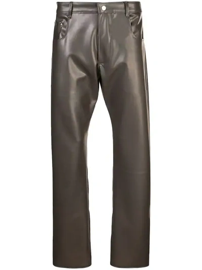 Arthur Avellano Latex Jean-style Trousers In Grey