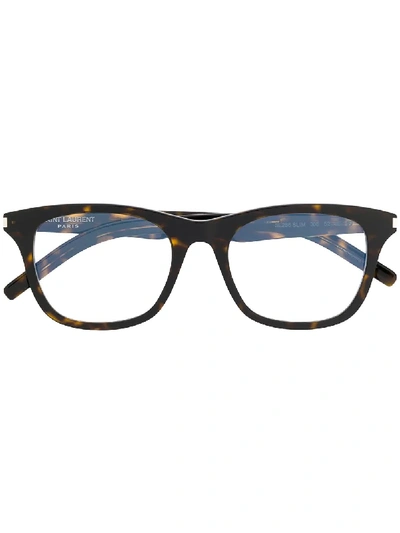 Saint Laurent Eyewear Round Glasses - Brown