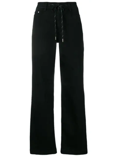 Karl Lagerfeld Sporty Logo Denim Jeans In Black