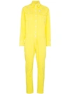 Mira Mikati It's Magic Embroidered Denim Jumpsuit In Yellow