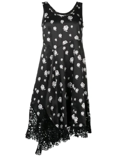 Kenzo Floral Day Dress In Black