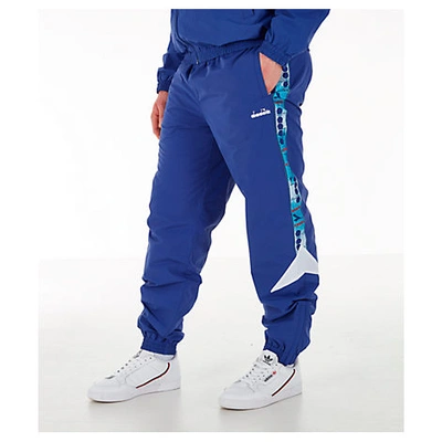 Diadora Men's Track Pants In Blue Size Small By