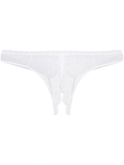 Maison Close La Directrice Openable Thong In White