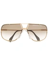 Cazal Aviator Style Sunglasses In Gold