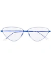 Balenciaga Triangle Frame Glasses In Blue