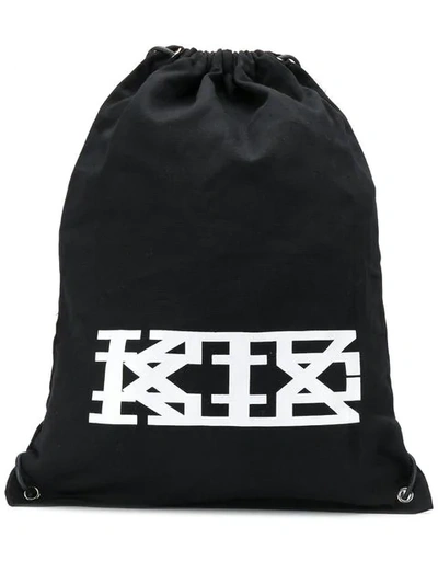 Ktz Drawstring Backpack In Black