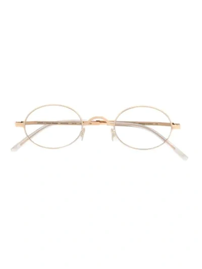 Mykita X Maison Margiela Metallic Frame Glasses In Gold