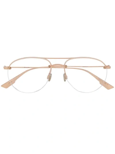 Dior Stellaire Aviator-frame Glasses In Gold
