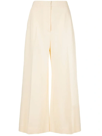 Rosetta Getty High Rise Cropped Trousers In Yellow