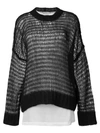 N°21 Nº21 Oversized Layered Sweater - Black