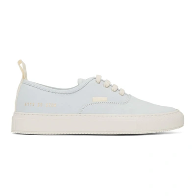 Common Projects White Nubuck Four Hole Low Sneakers In 0506 White
