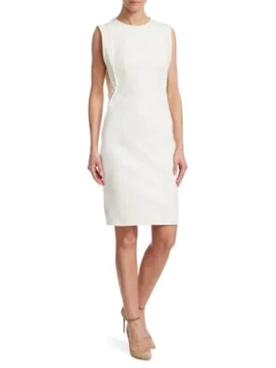 Akris Punto Sleeveless Jersey Sheath Dress In Cream