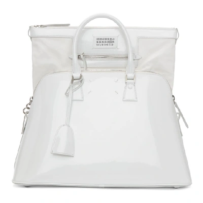 Maison Margiela White Large 5ac Duffle Bag In T1003 White