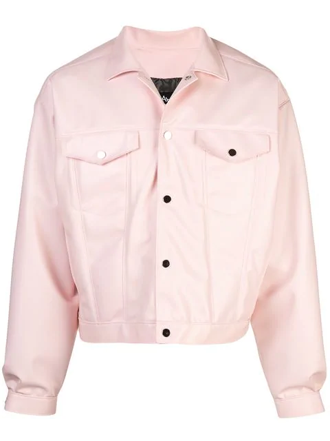 Arthur Avellano Latex Trucker Jacket In Pink | ModeSens