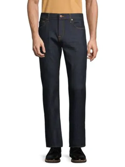 7 For All Mankind Clean Straight Leg Jeans In Caveat