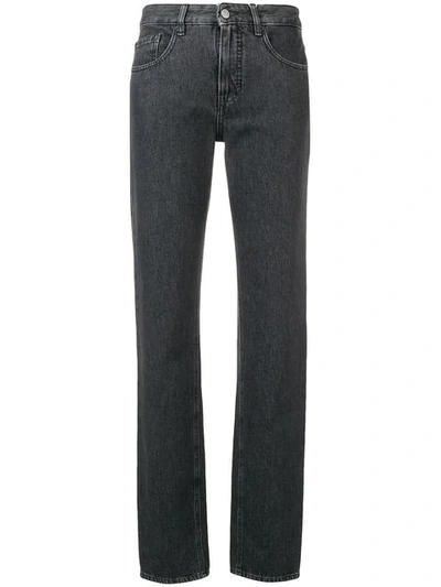Mm6 Maison Margiela Low Rise Straight Jeans In Grey