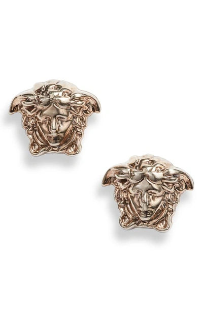Versace Medusa Stud Earrings In Tribute Gold