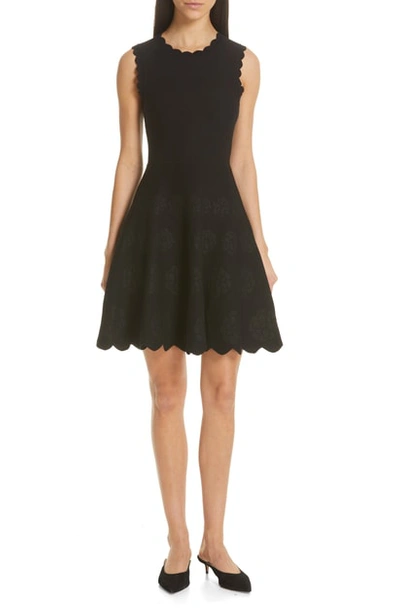 Kate Spade Flora Sweater Dress In Black