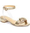 Alexandre Birman Vicky Ankle Strap Sandal In Gold