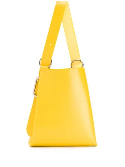 Venczel Taeo Leather Shoulder Bag In Yellow