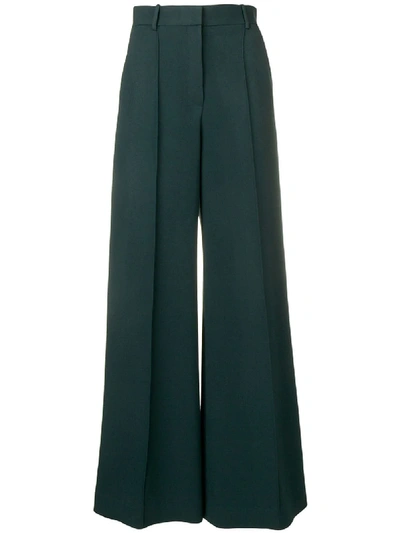The Row Flared Tailored Trousers - Green