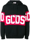 Gcds Logo Printed Hoodie - Black