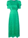 Saloni Micro Pleated Dress - Green