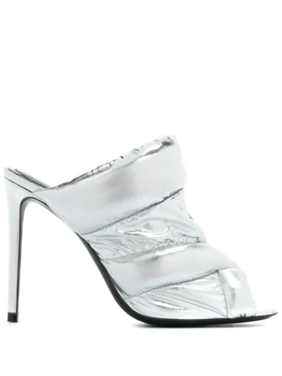 Nicholas Kirkwood Metallic High Heel Sandals In Silver