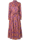 La Doublej Floral Long Dress - Purple