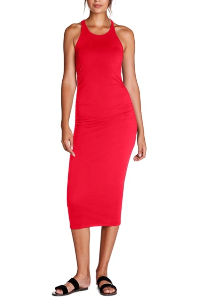 Michael Stars Racerback Midi Dress In Poppy