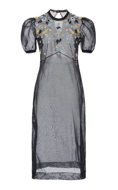 miu miu sheer dress Miu Miu Mini Slip Dress in Albino