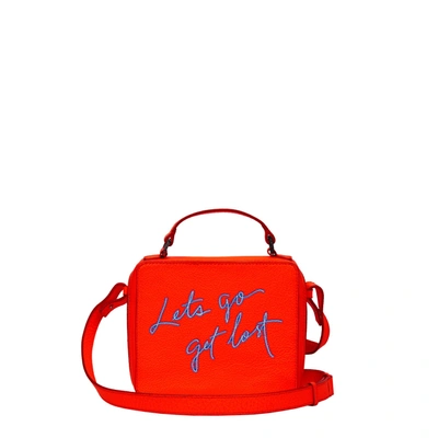 Meli Melo Mini Art Bag | "let's Go Get Lost"- Olivia Steele | Neon Orange