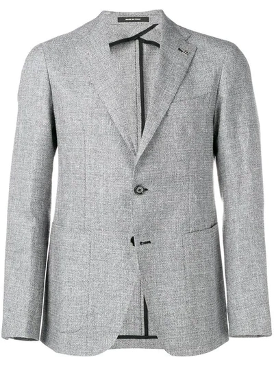 Tagliatore Lapel-button Blazer In Grey