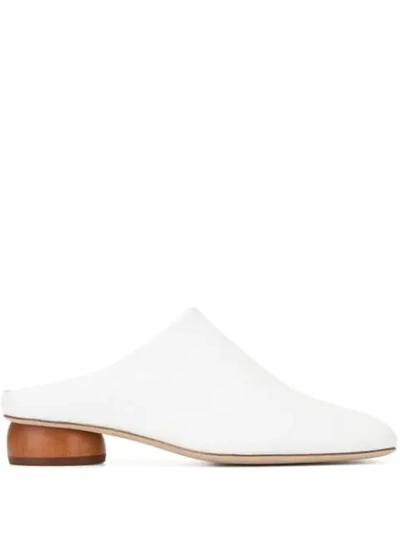 Rejina Pyo Gaby Embossed Leather Mules In White