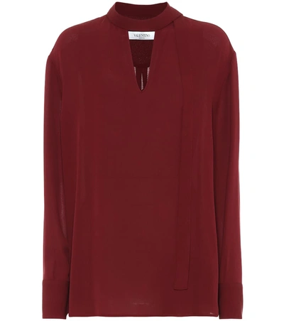 Valentino Silk Blouse In Red