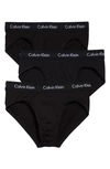 Calvin Klein 3-pack Moisture Wicking Briefs In Black